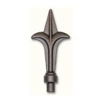 Pointe de lance - h152xl72mm �16mm - avec tige pour m�chonner dans un tube creux - fer forg� - � souder ...