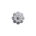 Rosace avec dtail floral en fonte zingue - diamtre 100mm -  visser avec taraudage m5 (4, 2mm) deco ...