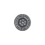 Rosace avec dtail floral - diamtre 55mm paisseur 12mm - en fer forg -  souder deco fer forge