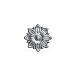 Rosace avec dtails de ptales - diamtre 90mm et paisseur 10mm - fer forg -  souder deco fer forge ...