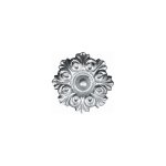Rosace avec dtail floral - diamtre 100mm -  visser avec taraudage m6 - aluminium deco fer forge