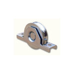 Deco fer forge - roue pour portail coulissant - gorge ronde de mm - 120mm - jusqu' 250kg - acier zingu ...