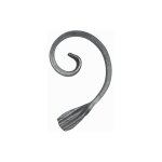 Demi volute pattes d'oie - hauteur 120mm largeur 80mm plat de 14x6mm - fer forgé - à souder deco fer ... Demi volute pattes d'oie - hauteur 120mm largeur 80mm plat de 14x6mm - fer forgé - à souder deco fer ...