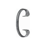 Volute en c finition queue de carpe - hauteur 110mm largeur 60mm plat de 12x6mm - fer forg� - � souder ...