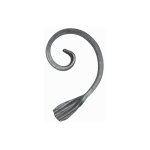 Demi volute pattes d'oie - hauteur 120mm largeur 80mm plat de 12x6mm - fer forg -  souder deco fer ...