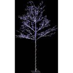 Dco de nol arbre lumineux feuilles argentes 400 led blanc froid h 200 cm - feeric christmas