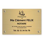 Plaque professionnelle pvc 30x20 personnalisée avec logo | notaires - or lettres noires - or lettres ... Plaque professionnelle pvc 30x20 personnalisée avec logo | notaires - or lettres noires - or lettres ...