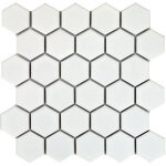 Decora mosaicos - carrelage mosaque hexagone blanc 27x28 cm