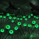 D�corations d'ext�rieur pour halloween, lampes solaires en forme de globe oculaire d'horreur, lot de ...