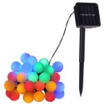 D�coration de no�l guirlande lumineuse boules 7m 50 leds, guirlande multicolore aliment� par pile / usb ...