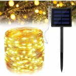 Dcoration de nol guirlandes lumineuse solaire extrieure, 200led 22m 8 modes ip65 etanche guirlande ...