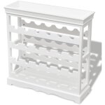 D�coshop26 - casier range bouteilles �tag�re de rangement jusqu'� 24 bouteilles de vin en mdf blanc dec024273 ...