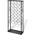 D�coshop26 - casier range bouteilles �tag�re de rangement vin pour 28 bouteilles en m�tal noir dec024311 ...