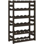 D�coshop26 - casier range bouteilles �tag�re de rangement vin pour 30 bouteilles en bois pin noir dec024315 ...