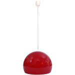 D�coshop26 - suspension lampe suspendue abat - jour diam�tre 40 cm plastique rouge 040008415