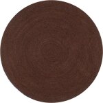D�coshop26 - tapis fait � la main jute rond 90 cm marron dec023466