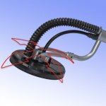 Ded7748 ponceuse portative ponceuse de panneaux de plaque de pltre 2000 rpm noir, bleu, gris 710 w - ...