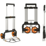 Defibrico - chariot diable pliable 125kg aluminium professionnel kompact brixo