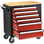 Defpro - servante atelier 6 tiroirs plateau bois