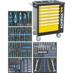 Defpro - servante d'atelier 7 tiroirs + 1 placard + 252 outils