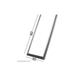 Blanc chaud - dalle led cadre aluminium gris - smd samsung - 60x30 cm - 40w
