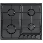 Delonghi ynf 46 asv table de cuisson à gaz encastrable noire 4 brûleurs Delonghi ynf 46 asv table de cuisson à gaz encastrable noire 4 brûleurs