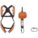 Kit antichute delta plus elara140gt vertical 2, 50m taille s / m / l orange