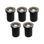 Delux - spot encastrable de sol - 5 pices -  130 mm - acier - moderne - clairage extrieur - qazqa ...