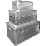 Dema - ensemble 3 cantines alu - coffres de chantier 45 / 90 / 140 litres