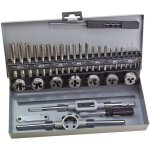 Tarauds et filières 33 pièces en coffret Tarauds et filières 33 pièces en coffret