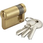 Demi cylindre de porte 10x30 mm barillet de serrure bricard 3 clés Demi cylindre de porte 10x30 mm barillet de serrure bricard 3 clés