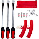 D�monte pneus moto manuels, 3 levier v�lo de 11, 5 pouces, outil de montage de pneus avec 3 protections ...