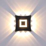 Denuotop - applique murale led extrieur intrieur applique murale 18w tanche ip65 applique murale noir ...