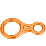 Descendeur en 8 avec anneau 35kn pour escalade et sauvetage (orange)