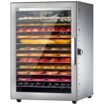 D�shydrateur alimentaire 12 couches, haute puissance, plateaux de s�chage en acier inoxydable, jaune ...