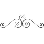 Dessus de portail - hauteur 350mm longueur 1230mm en fer plat de 30x10mm - fer forg� � souder - deco ...