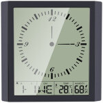 D�tecteur d'humidit� thermo - hygrom�tre num�rique multifonctionnel thermom�tre et hygrom�tre et horloge ...