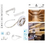 D�tecteur de mouvement kit de bandes de leds blanc chaud 3000k 2. 4w 180lm fonctionnant sur batterie