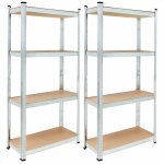Deuba 2x tagre charge lourde mtallique 4 tablettes 170 x 75 x 30 cm charge max 280 kg tagre de rangement ...