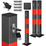 Poteau de stationnement, de parking, barri�re de stationnement pliable avec cl�s 3x