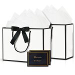 Deux sacs cadeaux d'anniversaire de taille moyenne et un grand sac cadeau, contenant chacun deux cartes ...