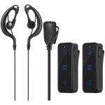 Deux talkies walkies mini 400 470 mhz radio bidirectionnelle 3w avec casque anti bruit usb