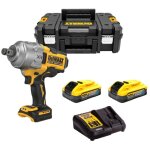 Dewalt ? cl� � chocs sans fil 18v dcf964h2t ? moteur brushless ? couple 2576nm ? 2 batteries 5. 0ah powerstack ...