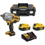Dewalt ? cl� � chocs sans fil 18v dcf964p2t ? moteur brushless ? couple 2576nm ? 2 batteries 5. 0ah ? ...