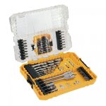 Dewalt - coffret de 43 embouts de vissage + 12 accessoires de perage dt70757 - qz
