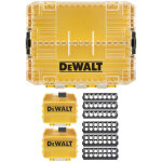 Dewalt - coffret moyen toughcase? y compris bo�tes de d�versement et supports pour embouts de vissage ...