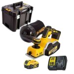 Dewalt - dcp580p1 - qw rabot xr 18v li - ion 1 x 5, 0 ah batteries + chargeur en coffret tstak