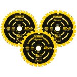 Dewalt dt10397 - qz pack 3 lames carbure 165 mm argent