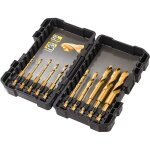 Dewalt - coffret plastique de 10 forets dt50050 - qz hss titane impact  3 - 3, 2 - 3, 5 - 4 - 4, 5 - ...