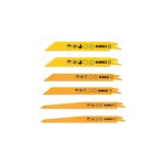 Lame dewalt pour scie sabre - coffret de 6 - dt2444 - qz